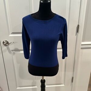 Talbots simple black and blue sweater